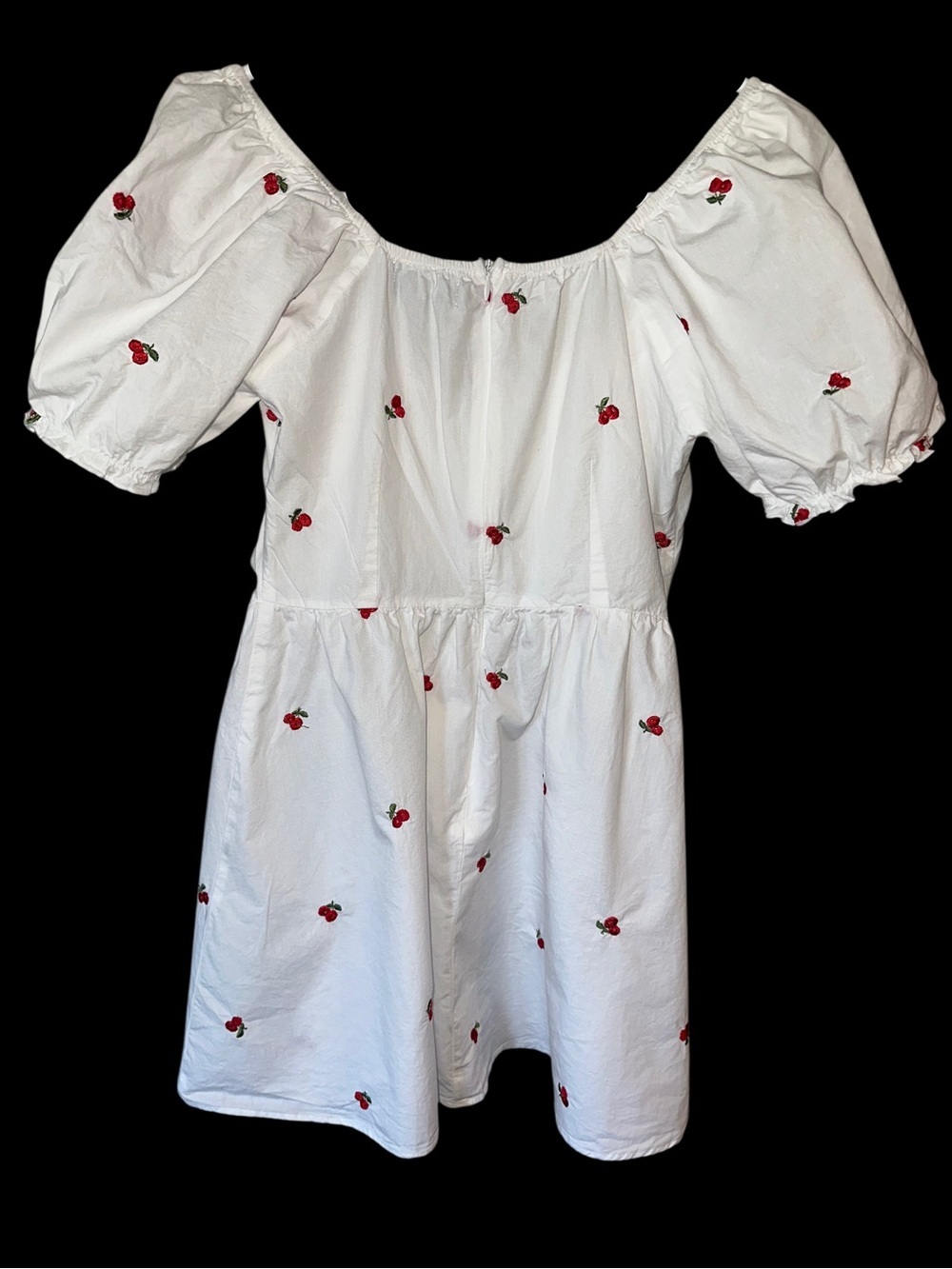 CIDER CHERRY EMBROIDERED COTTON DRESS - Picture 2 of 3